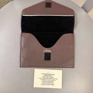 St. Thomas Top Grain Leather Passport Holder Envelope Clutch Burnt Brown Vintage